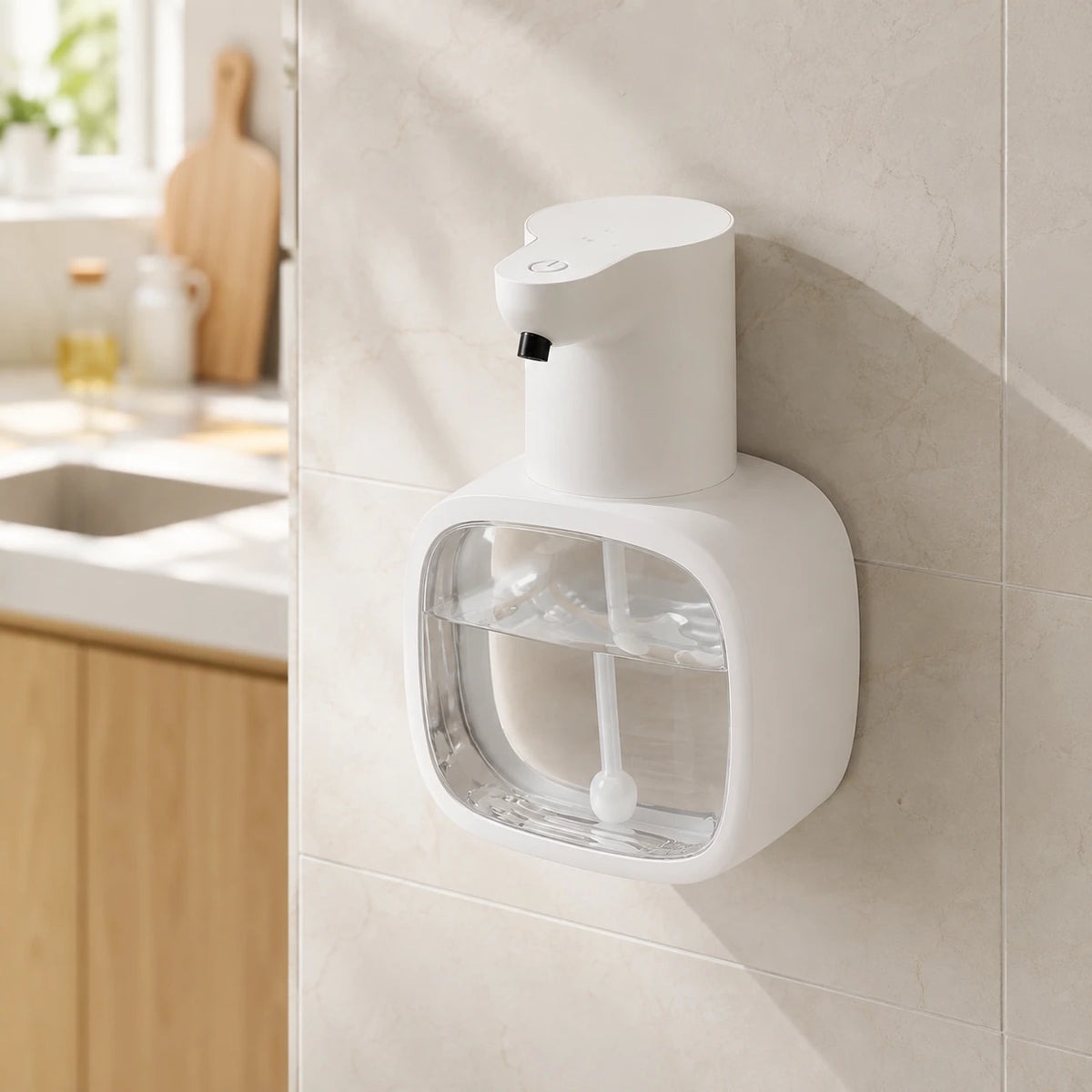 Distributeur mural automatique de savon mousse 500 ml blanc - modèle 1 - Savena - photo 2