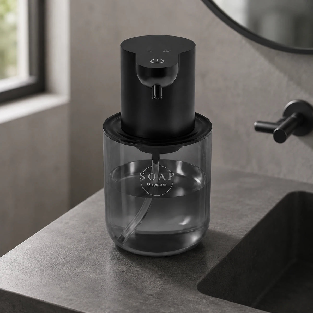 Distributeur mural automatique de savon mousse 500 ml noir - modèle 2 - Savena - photo 3