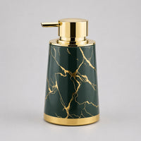 Distributeur de savon mousse céramique effet marbre luxe vert 400 ml - Savena - photo 1