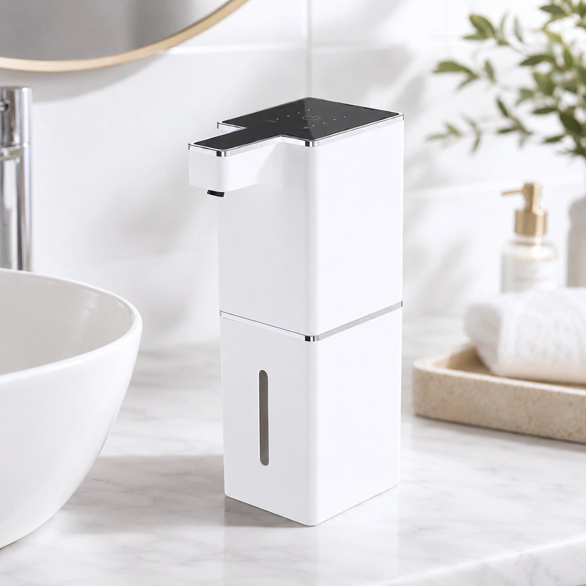 Distributeur mural de savon intelligent noir miroir, sortie gel - Savena - photo 3
