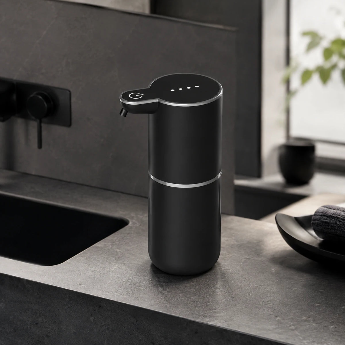 Distributeur de savon automatique rechargeable noir 380 ml - Savena - photo 3