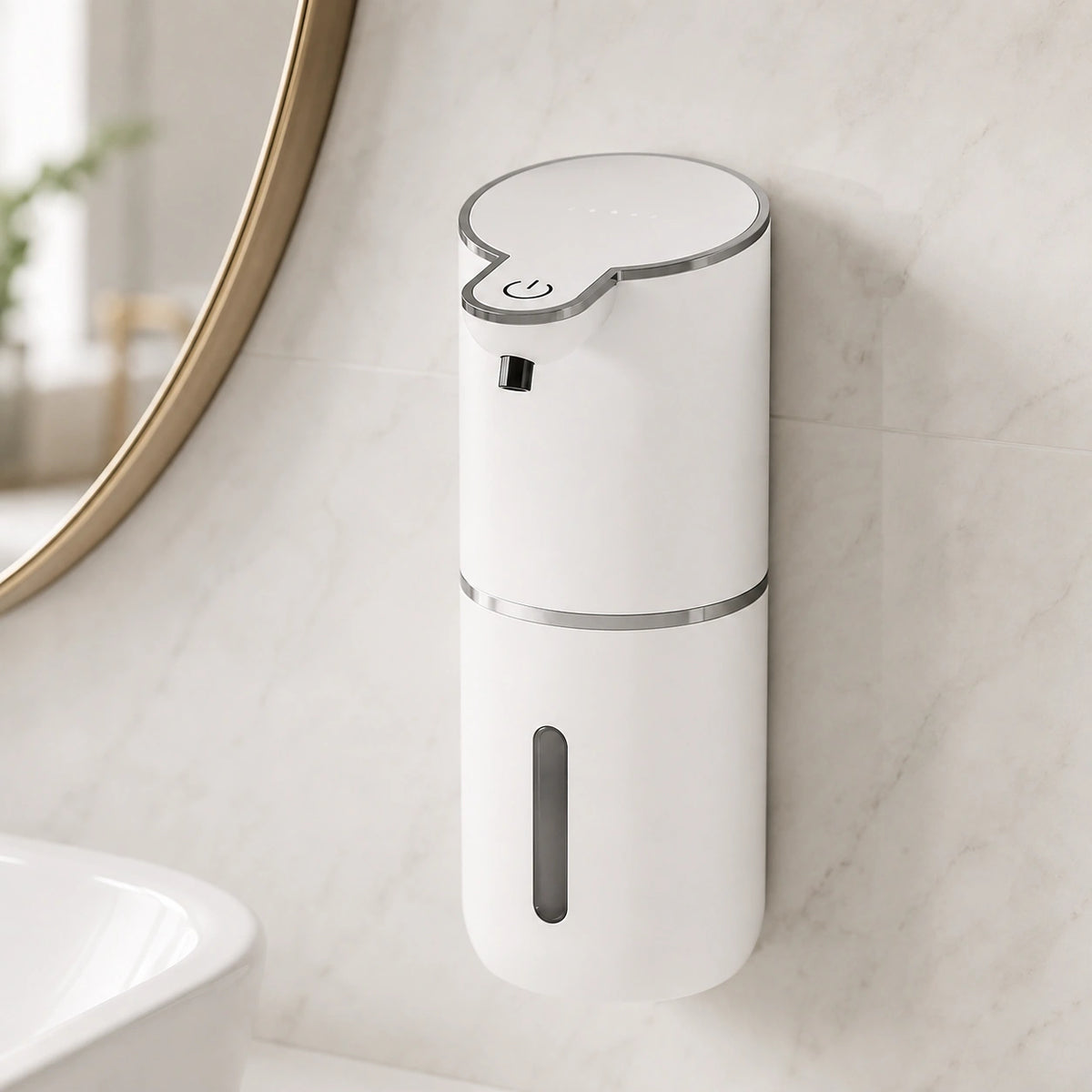Distributeur de savon automatique rechargeable blanc 380 ml - Savena - photo 2