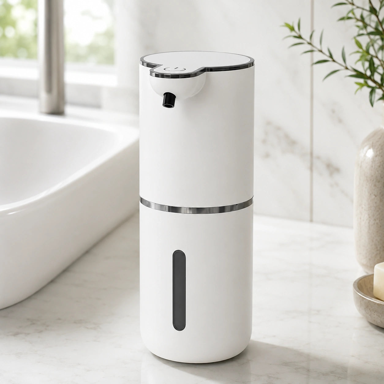 Distributeur de savon automatique rechargeable blanc 380 ml - Savena - photo 3