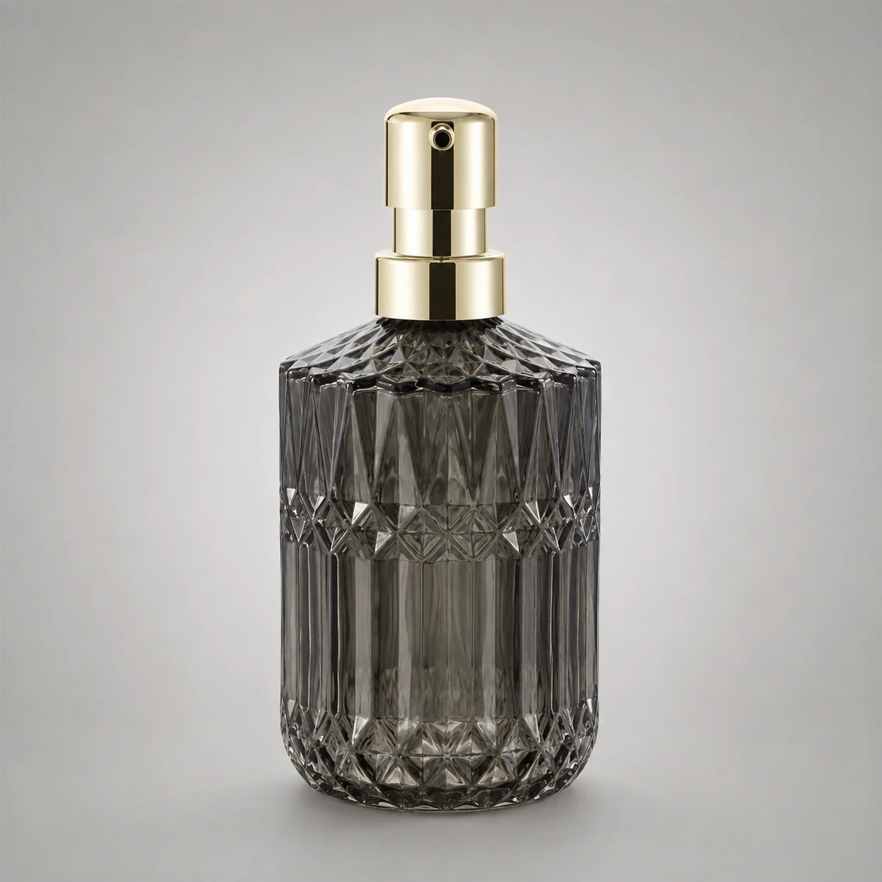 Distributeur de savon en verre rechargeable gris 400 ml - Savena - photo 4