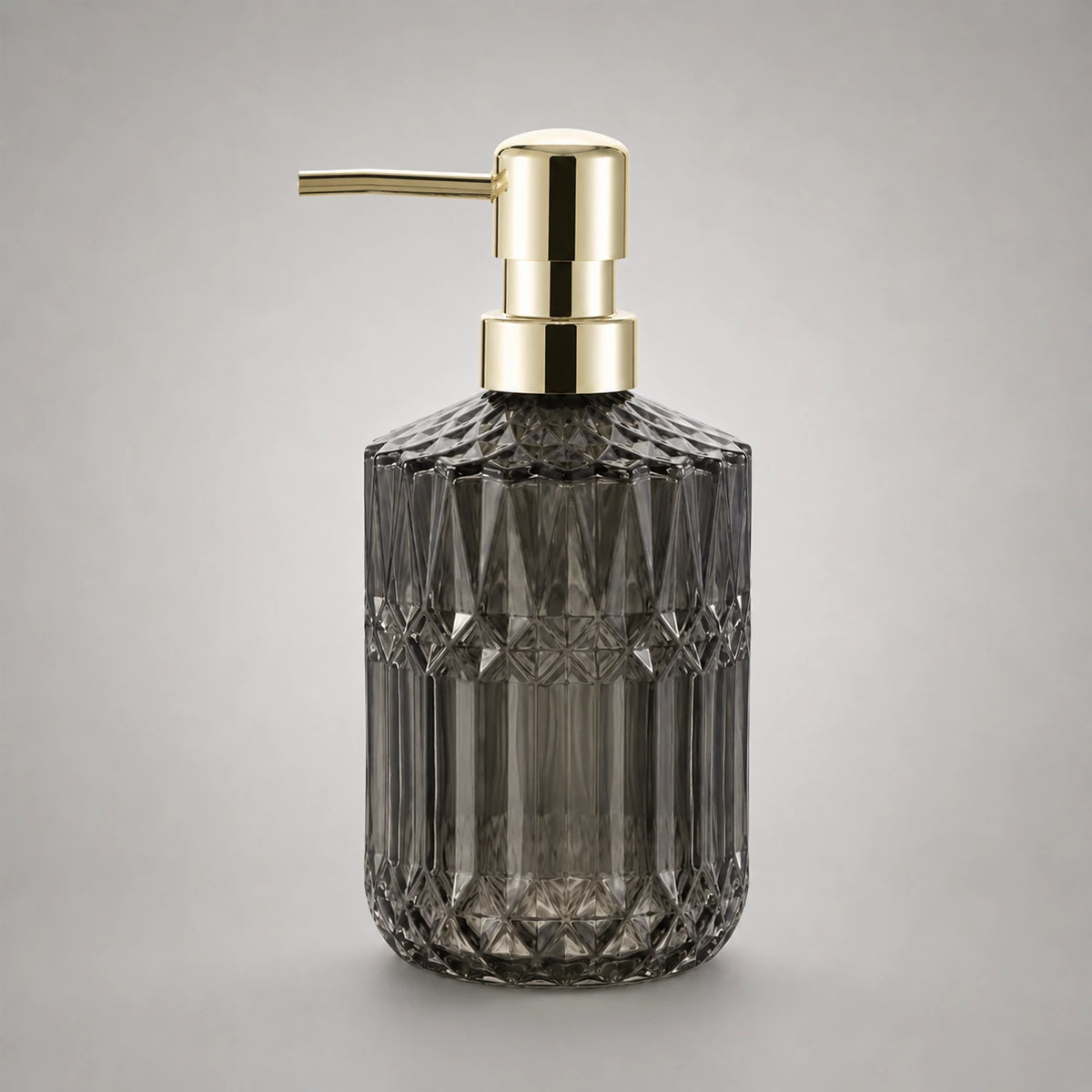 Distributeur de savon en verre rechargeable gris 400 ml - Savena - photo 1