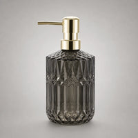 Distributeur de savon en verre rechargeable gris 400 ml - Savena - photo 1