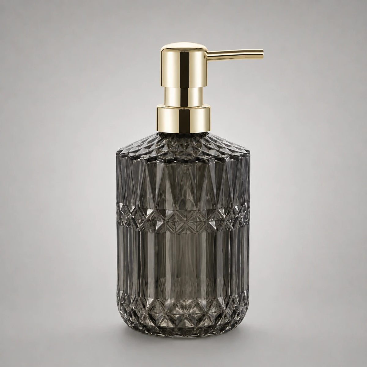 Distributeur de savon en verre rechargeable gris 400 ml - Savena - photo 3
