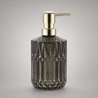 Distributeur de savon en verre rechargeable gris 400 ml - Savena - photo 3