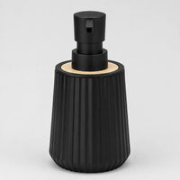 Distributeur de savon rayé finition bambou noir mat 250 ml - Savena - photo 3