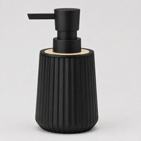 Distributeur de savon rayé finition bambou noir mat 250 ml - Savena - photo 1