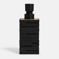 Distributeur de savon noir mat finition bois de teck - Savena - photo 4