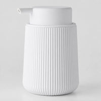 Distributeur de savon mousse rayé blanc 320 ml - Savena - photo 1