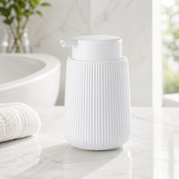 Distributeur de savon mousse rayé blanc 320 ml - Savena - photo 2